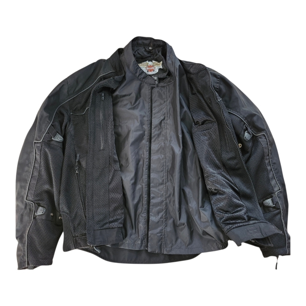 Harley-Davidson Cold Steel Mesh Motorcycle Riding Jacket Men's XXXL Black
